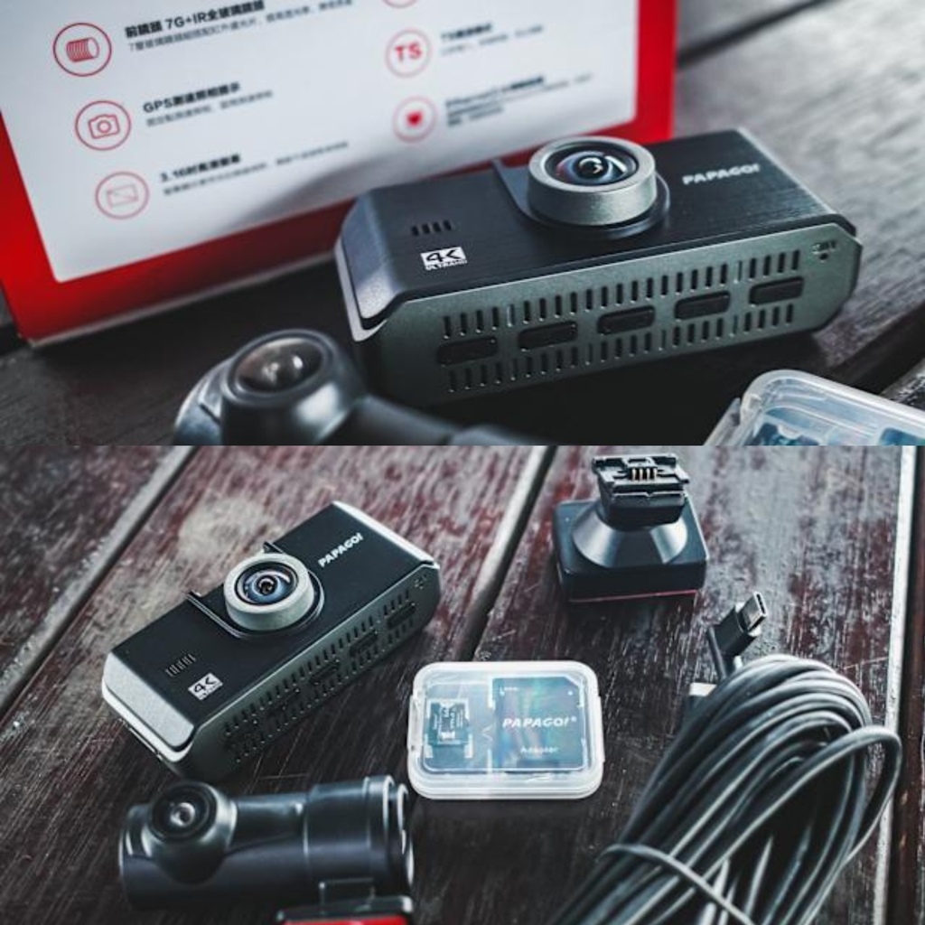 PAPAGO! P9 Dual View Dash Camera + 64GB SD Card