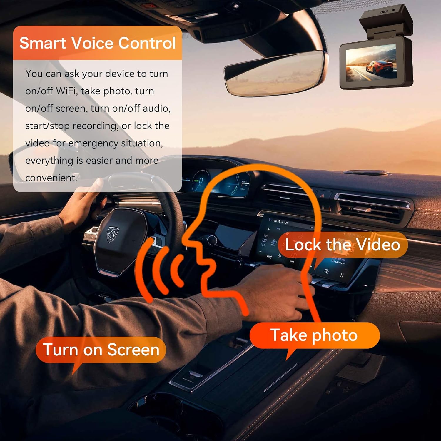 PAPAGO! G500 Dual View Wi-Fi Dash Camera + 64GB SD Card