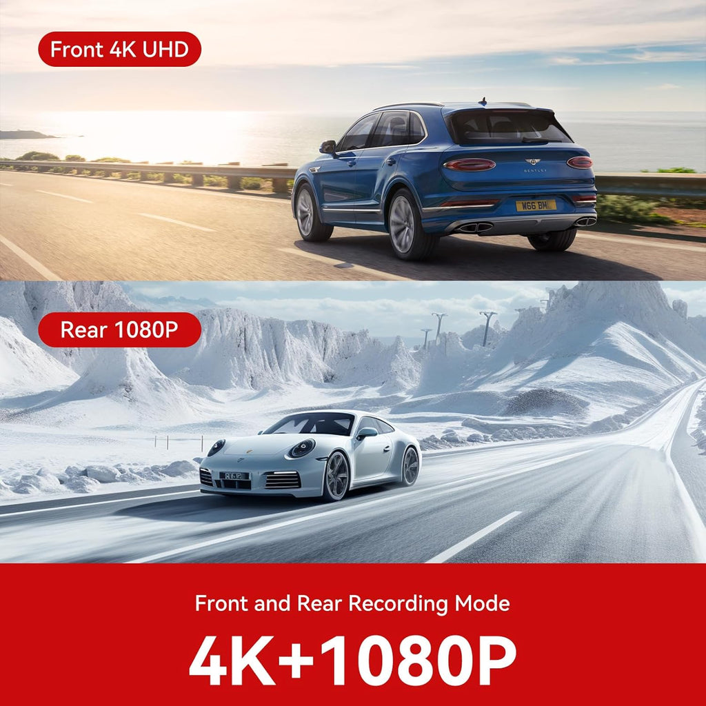 PAPAGO! G500 Dual View Wi-Fi Dash Camera + 64GB SD Card